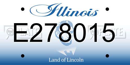 E278015 Illinois License Plate