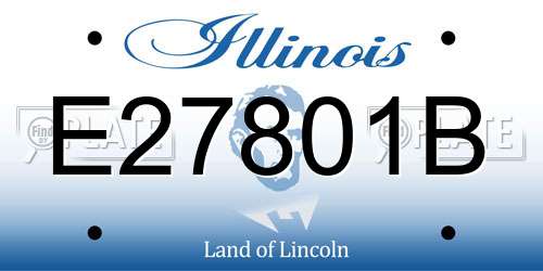 E27801B Illinois License Plate