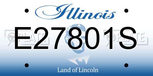 E27801S Illinois License Plate