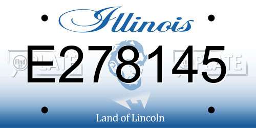 E278145 Illinois License Plate