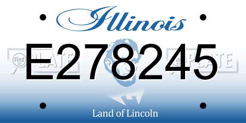 E278245 Illinois License Plate