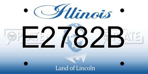 E2782B Illinois License Plate