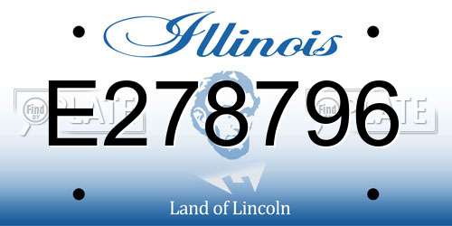 E278796 Illinois License Plate