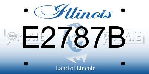 E2787B Illinois License Plate