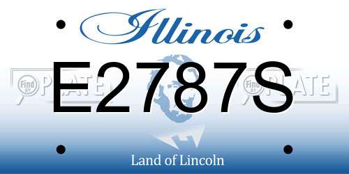 E2787S Illinois License Plate