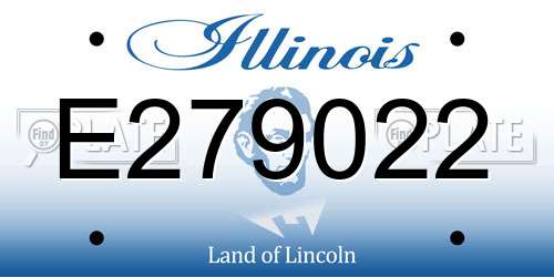 E279022 Illinois License Plate