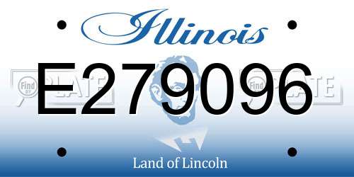 E279096 Illinois License Plate