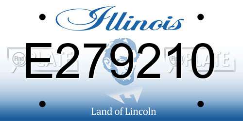 E279210 Illinois License Plate