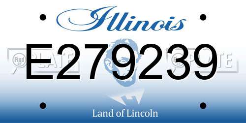 E279239 Illinois License Plate