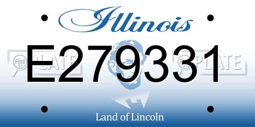 E279331 Illinois License Plate