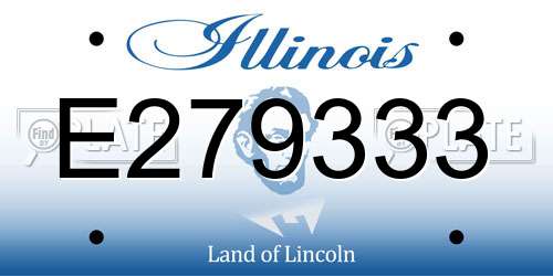 E279333 Illinois License Plate