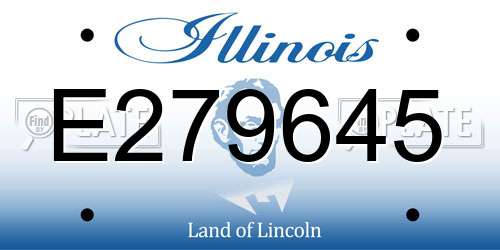 E279645 Illinois License Plate