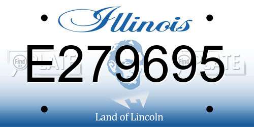 E279695 Illinois License Plate