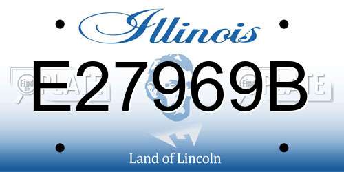 E27969B Illinois License Plate
