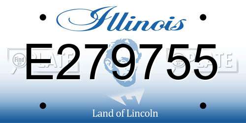 E279755 Illinois License Plate