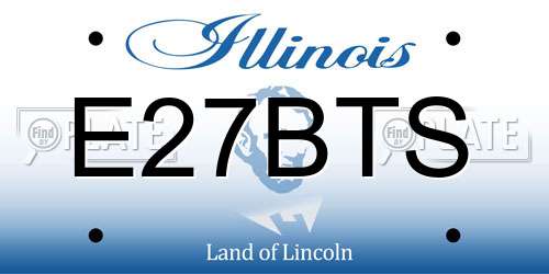 E27BTS Illinois License Plate