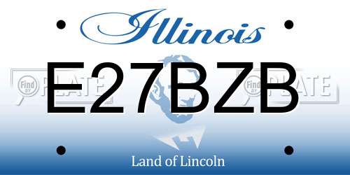 E27BZB Illinois License Plate