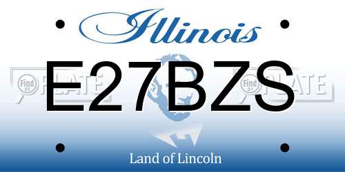 E27BZS Illinois License Plate