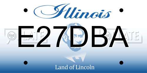 E27DBA Illinois License Plate