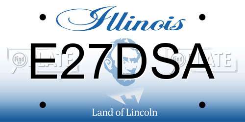 E27DSA Illinois License Plate