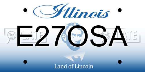 E27OSA Illinois License Plate