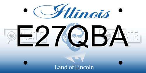 E27QBA Illinois License Plate