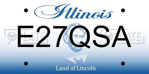 E27QSA Illinois License Plate