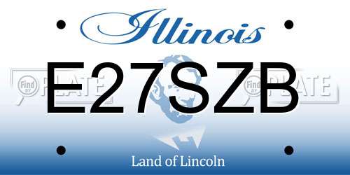E27SZB Illinois License Plate