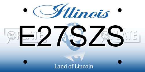 E27SZS Illinois License Plate