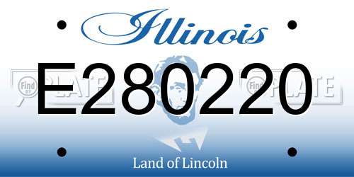 E280220 Illinois License Plate