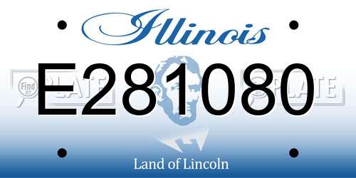 E281080 Illinois License Plate