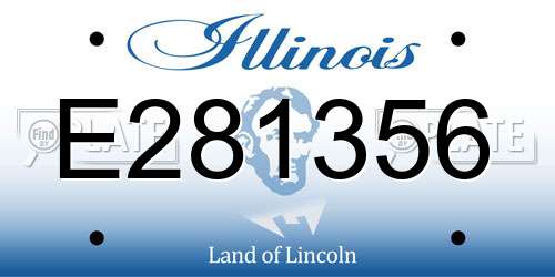 E281356 Illinois License Plate
