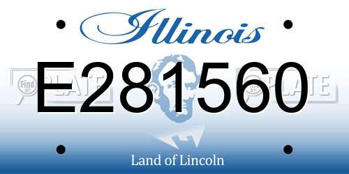 E281560 Illinois License Plate