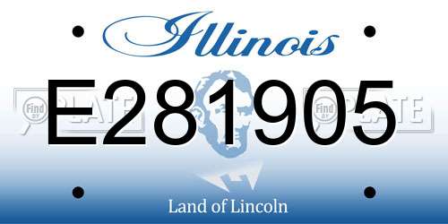 E281905 Illinois License Plate