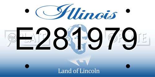 E281979 Illinois License Plate