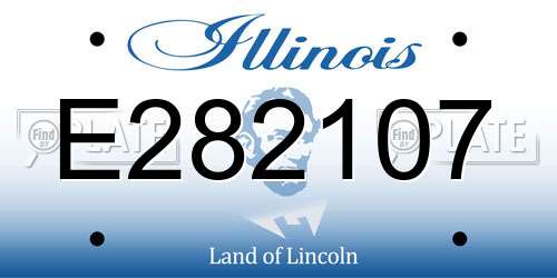 E282107 Illinois License Plate