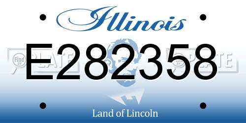 E282358 Illinois License Plate