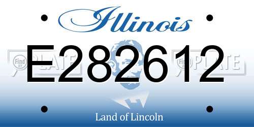 E282612 Illinois License Plate