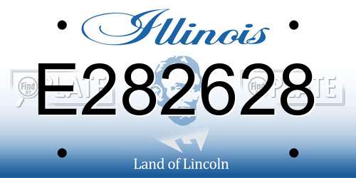 E282628 Illinois License Plate