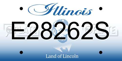 E28262S Illinois License Plate