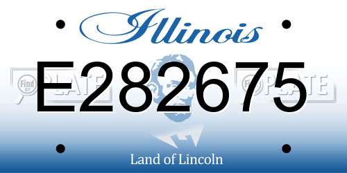 E282675 Illinois License Plate