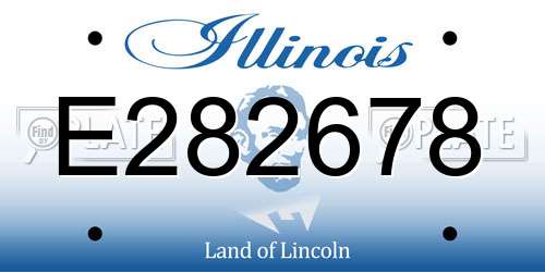 E282678 Illinois License Plate