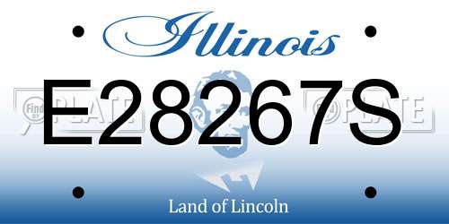 E28267S Illinois License Plate