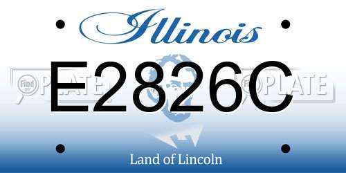 E2826C Illinois License Plate