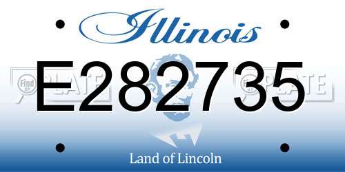 E282735 Illinois License Plate