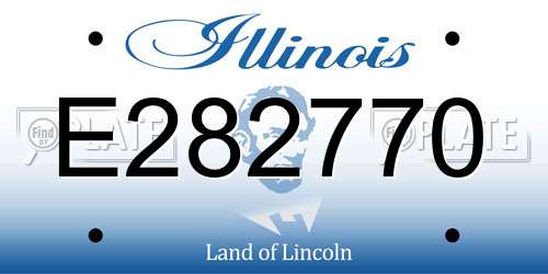 E282770 Illinois License Plate