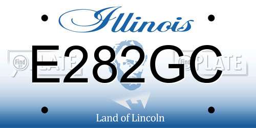 E282GC Illinois License Plate