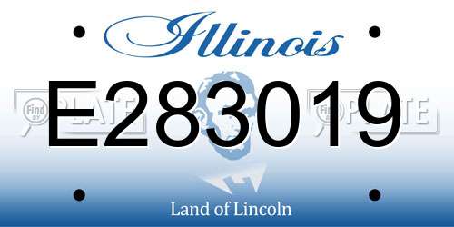 E283019 Illinois License Plate