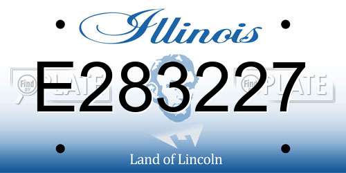 E283227 Illinois License Plate