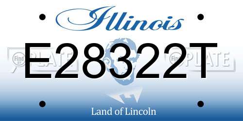 E28322T Illinois License Plate